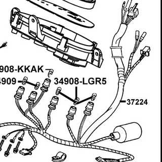 34908-LGR5-E00 BULB WEDGE BASE 12V 2W — diagram cutout