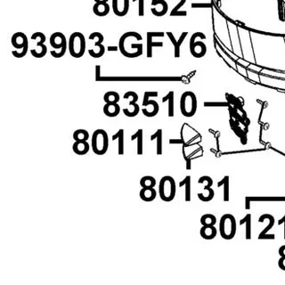 80111-LGR5-E10-F1P UP RIB R CENTER COVER — diagram cutout