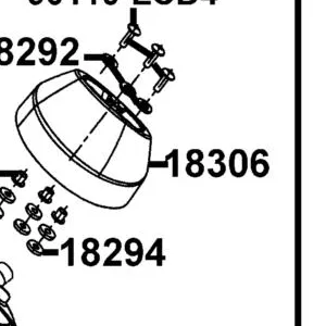 18306-LGR5-E10 TAIL CAP MUFFLER — diagram cutout