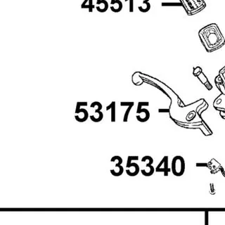 53175-KXBX-E00-M3A LEVER R STRG HNDL ( SILVER ) — diagram cutout