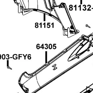 64305-LGR5-E10-75P SKIRT R SIDE — diagram cutout