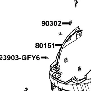 80151-LGR5-E10-77P COVER CENTER UP — diagram cutout