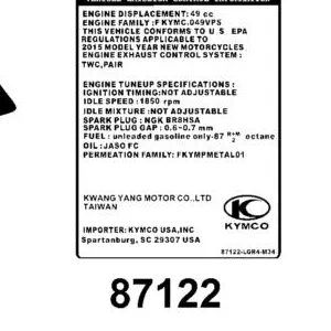 87122-LHB3-M31-T01 MARK EVAPORATIVE E/M — diagram cutout