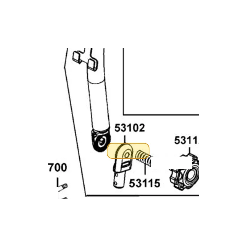 53102-LDE5-900 TOOTH UNDER ADJUST — diagram cutout