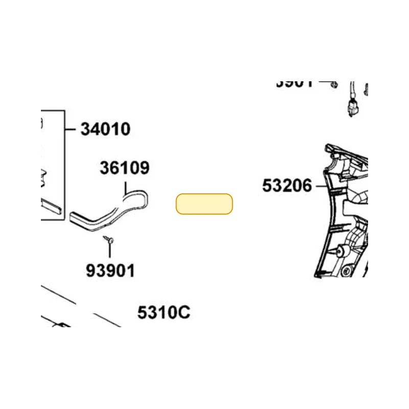 53206-LHD7-900-NFP COVER RR HANDLE (Dark Gray Metallic) — diagram cutout