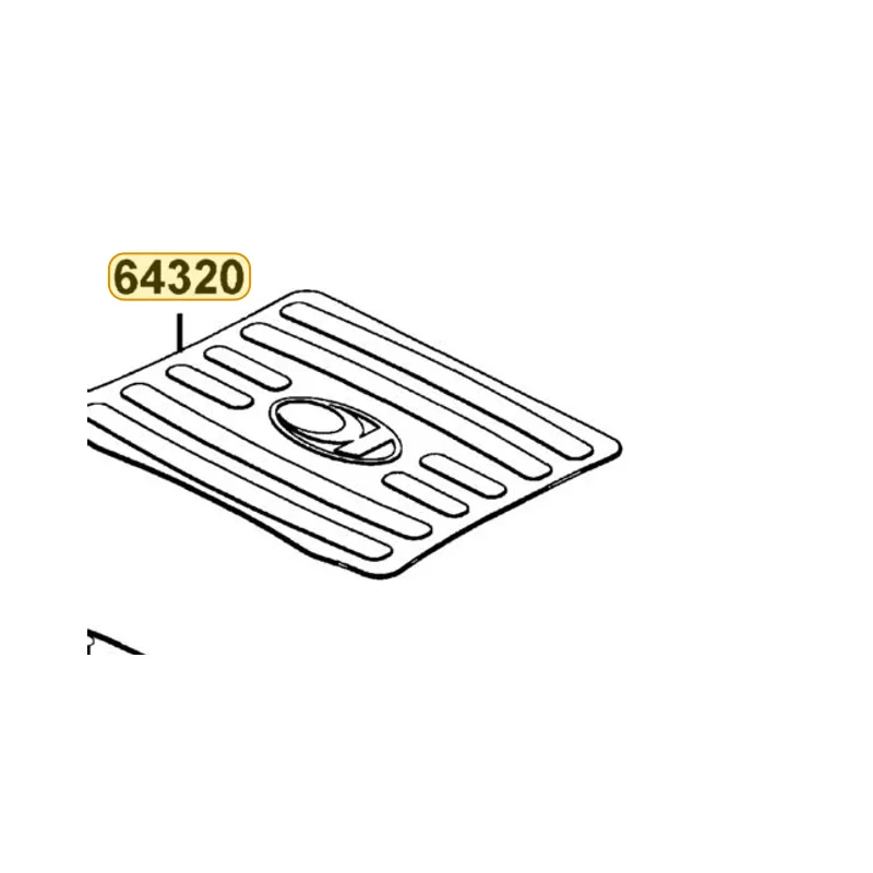 64320-LHD7-900-N1R MAT FLOOR (Black) — diagram cutout