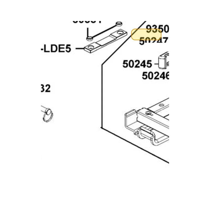 50245-LHD7-930 HOOK RR FRAME CATCH — diagram cutout