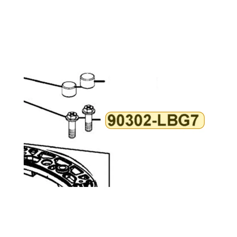 90302-LBG7-910 BOLT-WASH 5X35 — diagram cutout