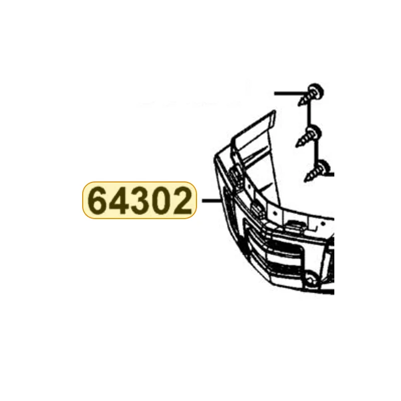 64302-ABA5-E00-N1R BUMPER FR (Black) — diagram cutout