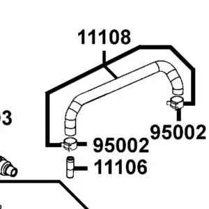 11108-PWB1-900 HOSE???CRANK CASE VENT — diagram cutout