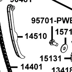 14510-PWB1-900 TENSIONER CAM CHAIN — diagram cutout