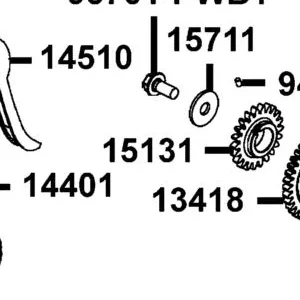 15131-PWB1-900 SPROCKET OIL PUMP DRIVE — diagram cutout
