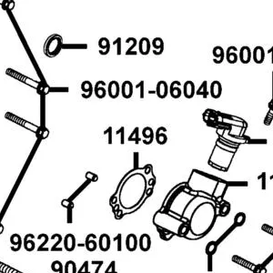 11496-PWB1-900 GASKET SENSOR HOUSING — diagram cutout