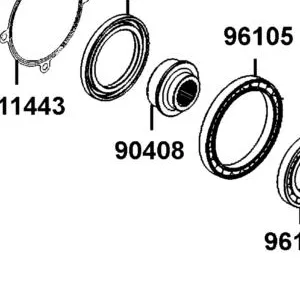 90408-PWB1-800 COLLAR PRIMARY DRIVE SHAFT — diagram cutout