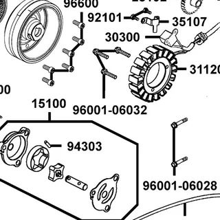 96001-06032-06N BOLT FLANGE SH 6X32 — diagram cutout