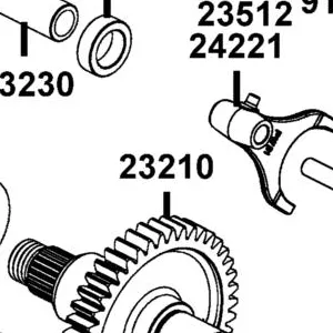 23210-PWB1-900 SHAFT COMP MAIN — diagram cutout