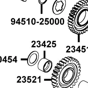 23425-PWB1-900 BUSH BACKWARD IDLE GEAR — diagram cutout