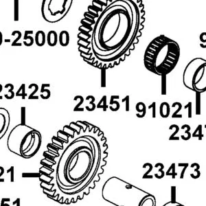 23451-PWB1-900 GEAR???BACKWARD DRIVEN 32T — diagram cutout
