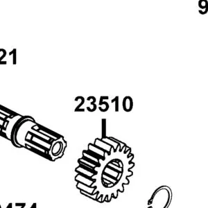 23510-PWB1-900 GEAR???FORWARD DRIVEN 19T — diagram cutout