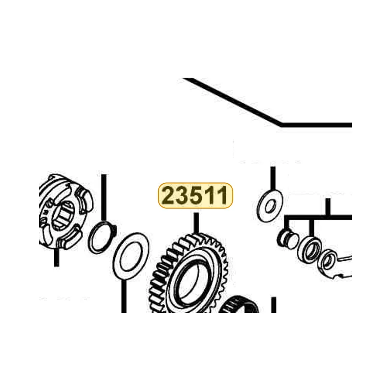 23511-PWB1-900 GEAR FORWARD DRIVEN 33T — diagram cutout