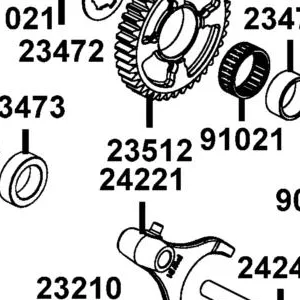 23512-PWB1-900 GEAR LOWER DRIVEN 40T — diagram cutout