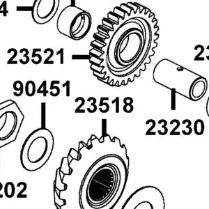 23518-PWB1-900 BEVEL GEAR???DRIVE — diagram cutout