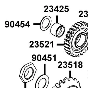 23521-PWB1-900 GEAR BACKWARD IDLE 28T — diagram cutout