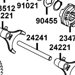 24241-PWB1-900 SHAFT SHIFT FORK — diagram cutout