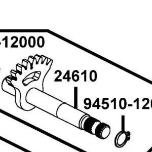 24610-PWB1-900 SPINDLE COMP DRUM SHIFT — diagram cutout