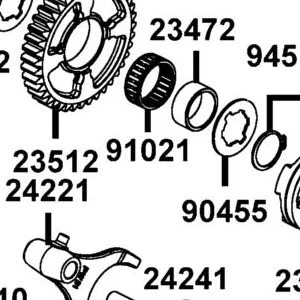 91021-PWB1-90B BRG NEEDLE KT30X35X12.8 — diagram cutout