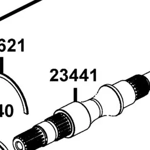 23441-PWB1-900 SHAFT FINAL DRIVEN REAR — diagram cutout
