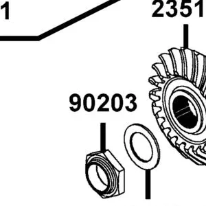 90203-PWB1-900 NUT DRIVEN B GEAR M22X1.5 — diagram cutout