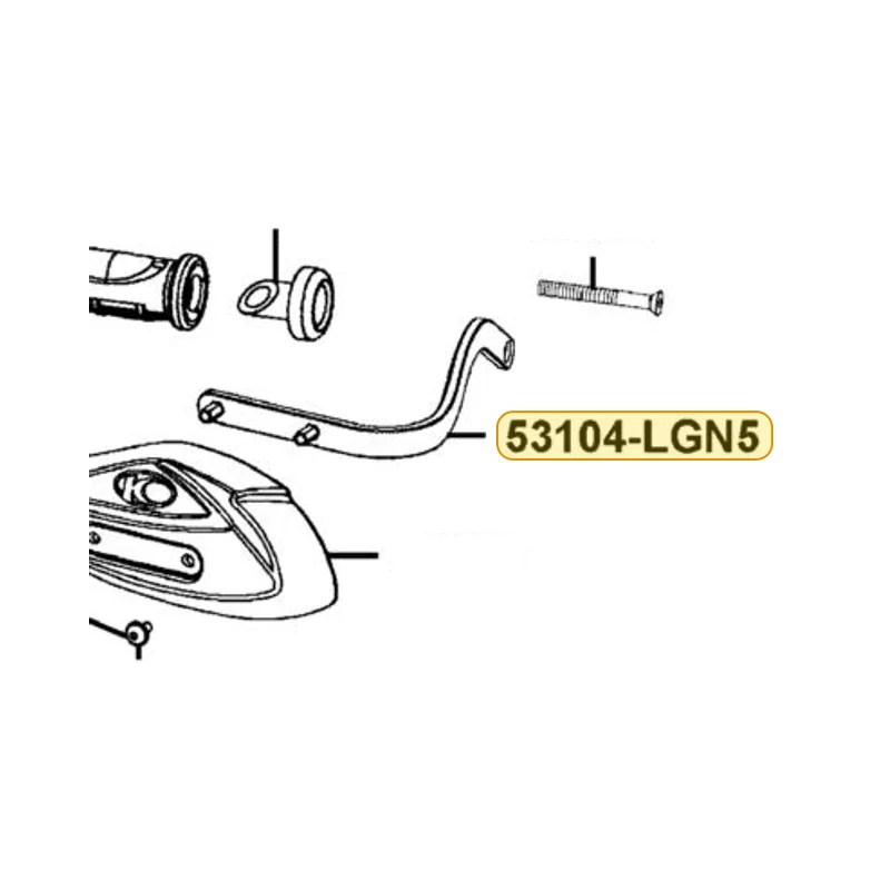 53104-LGN5-E00 STAY. HAND PROTECTOR L — diagram cutout