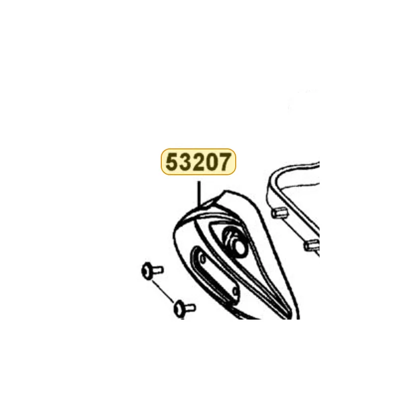 53207-LGN5-E00-N1R PROTECTOR.R HANDLE (Black) — diagram cutout