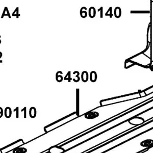 64300-PWB1-910-N1R PLATE SKID (Black) — diagram cutout