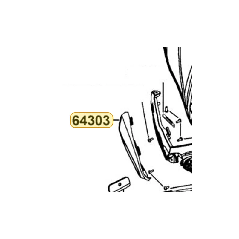 64303-LGN5-E00-HZP COVER R GRILLE — diagram cutout