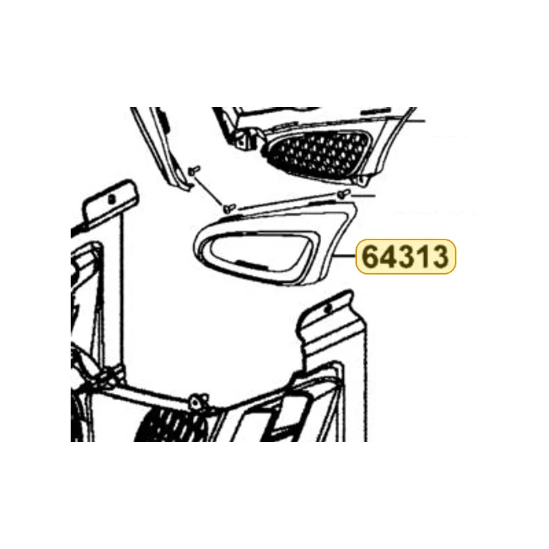 64313-LGN5-E00-HZP COVER L GRILLE — diagram cutout