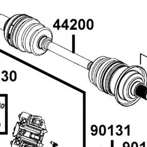44200-ZXA6-M02 HALFSHAFT. FRONT — diagram cutout