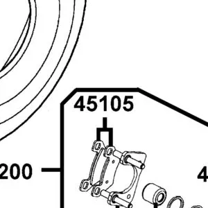 45105-PWB1-306 BRAKE PADS — diagram cutout