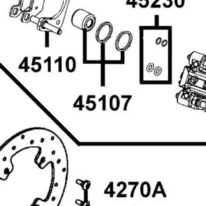 45107-PWB1-305 PISTON AND SEALS (??31.75MM)