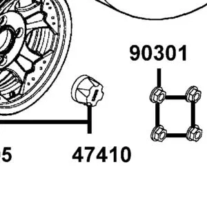 47410-LGN5-E00 CAP WHEEL CENTER — diagram cutout