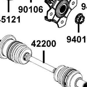 42200-ZXA6-M02 HALFSHAFT. REAR — diagram cutout