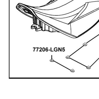 77206-LGN5-E00 BUMPER SEAT — diagram cutout