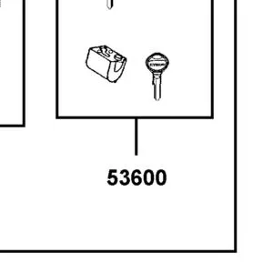 53600-LLB1-325 LOCK SET STEERNG HANDLE — diagram cutout