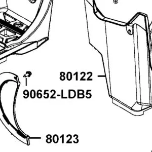 80122-LGN5-E01-N1R MUDGUARD???L FLOOR (Black) — diagram cutout