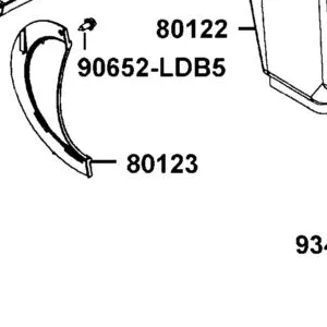 80123-LGN5-E01-N1R MUDGUARD FR R FLOOR (Black) — diagram cutout