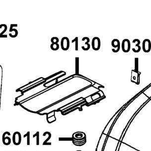 80130-PWB1-E00-N1R SHIELD REAR GEARCASE (Black) — diagram cutout