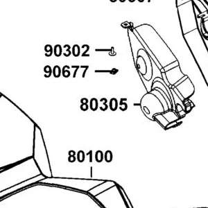 80305-LGN5-900-N1R GUARD COVER R TAIL LIGHT (Black) — diagram cutout