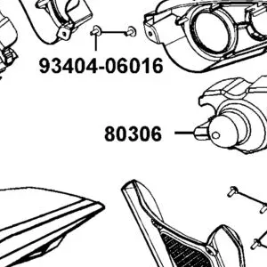 80306-LGN5-900-N1R GUARD COVER L TAIL LIGHT (Black) — diagram cutout