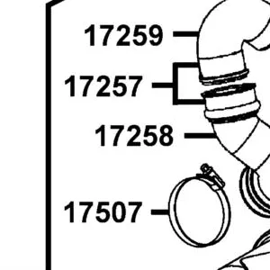 17258-PWB1-900 BOOT INTAKE TOP - AIR BOX — diagram cutout